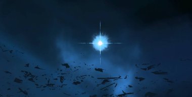 parlaklık ile renkli soyut gökyüzü arka plan