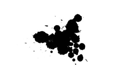 2d illüstrasyon. Siyah mürekkep sıçramaları. Parlak malzeme üzerine boya sıçradı. siyah ve beyaz nokta. 