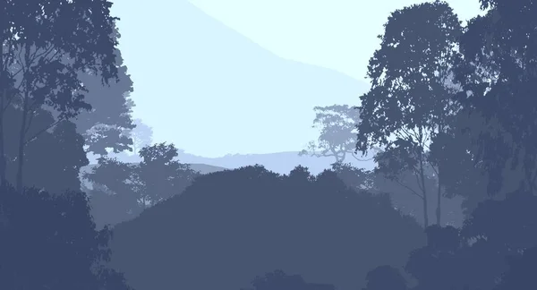 Természetes Absztrakt Hátteret Ködös Erdők Hegyek — Stock Fotó