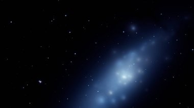 Evren yıldız ve gazla dolu. Uzak evren İllüstrasyon.  