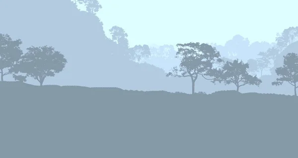 Естественный Абстрактный Фон Туманными Лесами Горами — стоковое фото