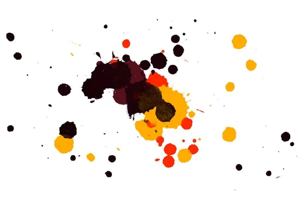 Illustration Colorful Ink Splashes Paint Splatters Bright Material — Stock Photo, Image