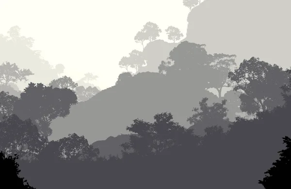 Природний Абстрактний Фон Туманними Лісами Горами — стокове фото