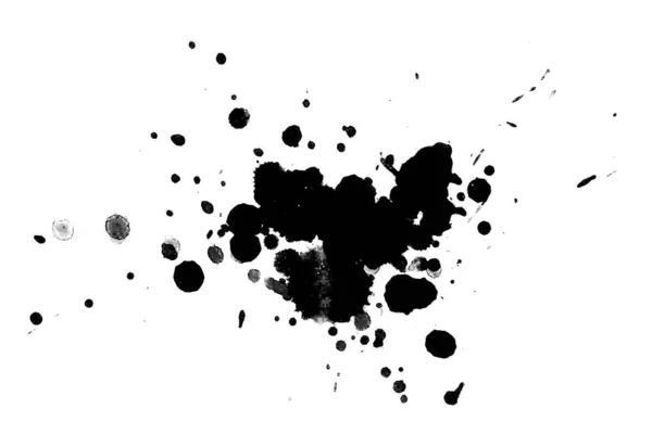 Illustratie Zwarte Inkt Spatten Verf Splatters Helder Materiaal — Stockfoto