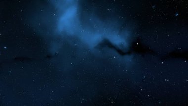 Derin uzay yıldız alanı. Evren yıldızlarla ve gazla dolu. çok uzak bir evren çizimi.  