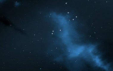 Evren yıldız ve gazla dolu. Uzak evren İllüstrasyon.  