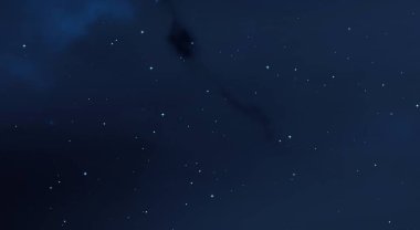 Evren yıldız ve gazla dolu. Uzak evren İllüstrasyon.  