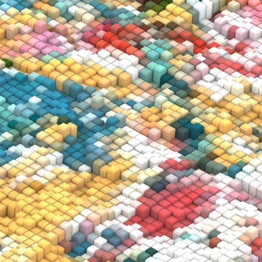 3 boyutlu illüstrasyon. Web modern fon. Renkli desen. Soyut geometrik şekiller. arkaplan.