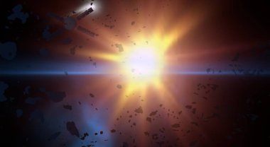 yıldız ile güzel kozmos astronomi arka plan