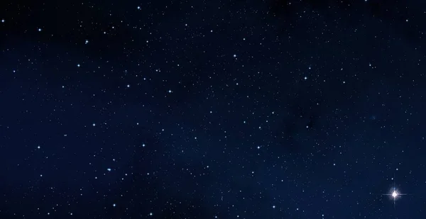 Evren yıldız ve gazla dolu. Uzak evren İllüstrasyon.   