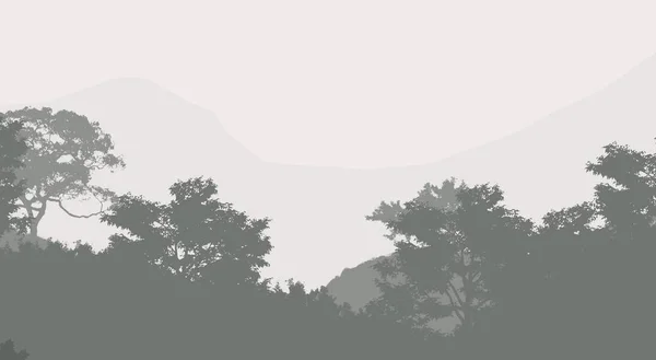 Fundo Abstrato Com Árvores Neblina — Fotografia de Stock