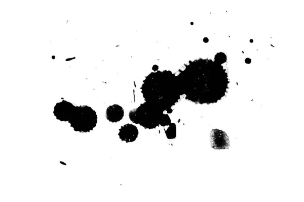 Ilustración Tinta Negra Salpica Salpicaduras Pintura Sobre Fondo Blanco —  Fotos de Stock