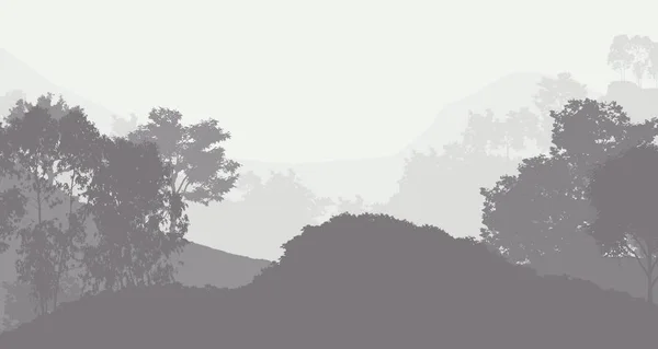 Абстрактний Фон Деревами Тумані — стокове фото