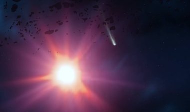 parlaklık ile renkli soyut gökyüzü arka plan