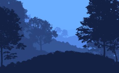 pus orman ağaçları ile soyut yaratıcı arka plan