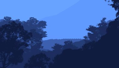 pus orman ağaçları ile soyut yaratıcı arka plan