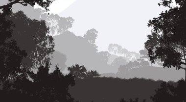 pus orman ağaçları ile soyut yaratıcı arka plan