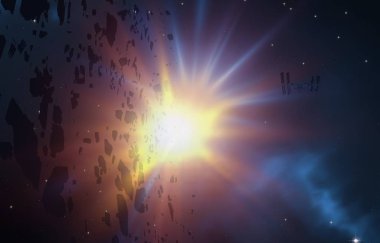 parlaklık ile renkli soyut gökyüzü arka plan