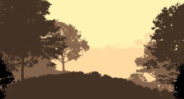 pus orman ağaçları ile soyut yaratıcı arka plan