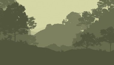 pus orman ağaçları ile soyut yaratıcı arka plan