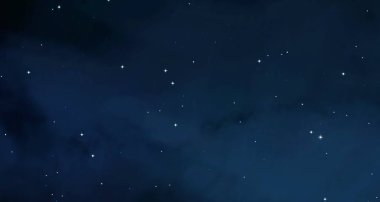 Evren yıldız ve gazla dolu. Uzak evren İllüstrasyon.  