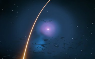 2d illüstrasyon. Gerçekçi yıldız deseni arka planı. Yıldızlararası uzayı boşaltın. Parlak yıldızlar yanıp söner, gezegenler, uydular. Çeşitli bilim kurgu yaratıcı fon. Uzay sanatı. Hayali kozmik fon.