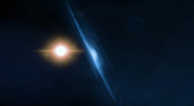 parlaklık ile renkli soyut gökyüzü arka plan