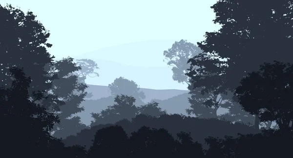 Абстрактний Творчий Фон Лісовими Деревами Тумані — стокове фото