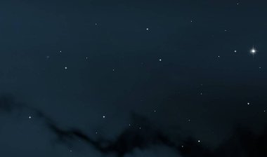 Evren yıldız ve gazla dolu. Uzak evren İllüstrasyon.  