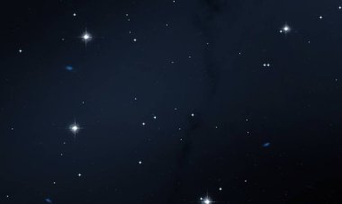 Derin uzay yıldız alanı. Evren yıldızlarla ve gazla dolu. çok uzak bir evren çizimi.  