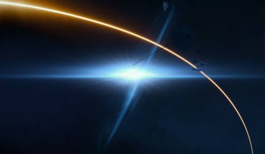 parlaklık ile renkli soyut gökyüzü arka plan