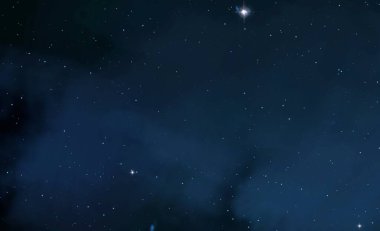 Evren yıldız ve gazla dolu. Uzak evren İllüstrasyon.   