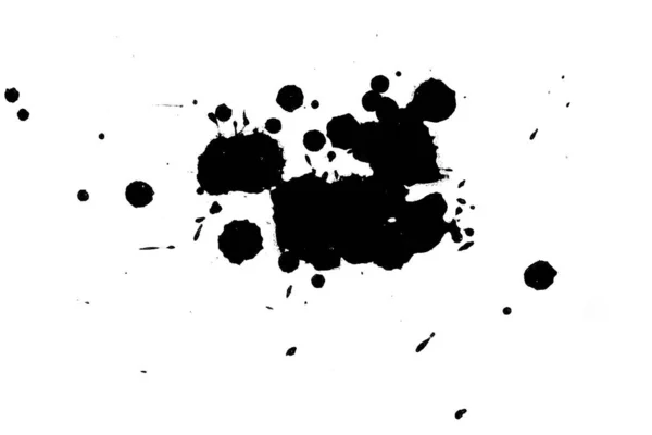 Ilustración Tinta Negra Salpica Pintura Salpicaduras Material Brillante Puntos Blanco — Foto de Stock