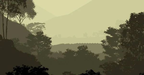 Abstrakte Neblige Waldbäume Strukturierter Hintergrund — Stockfoto