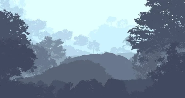 Abstrato Árvores Florestais Nebulosas Fundo Texturizado — Fotografia de Stock