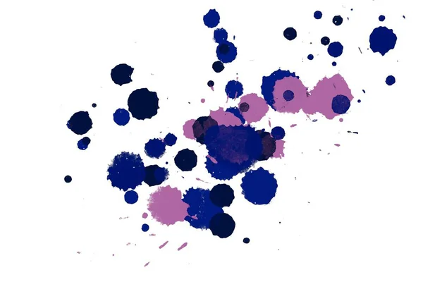 Ilustracji Kolorowe Plamy Atramentu Farby Splatters Jasnym Materiale — Zdjęcie stockowe
