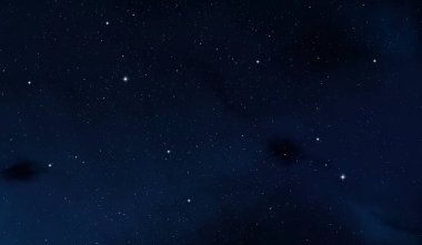 Evren yıldız ve gazla dolu. Uzak evren İllüstrasyon.  