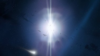 yıldız ile güzel kozmos astronomi arka plan