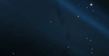 Evren yıldız ve gazla dolu. Uzak evren İllüstrasyon.  