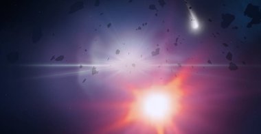 parlaklık ile renkli soyut gökyüzü arka plan