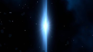2d illüstrasyon. Gerçekçi yıldız deseni arka planı. Yıldızlararası uzayı boşaltın. Parlak yıldızlar yanıp söner, gezegenler, uydular. Çeşitli bilim kurgu yaratıcı fon. Uzay sanatı. Hayali kozmik fon.