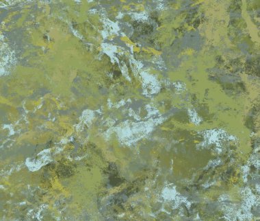 yosun ve çatlaklar ile sarı su