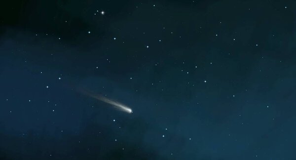 Universe filled with stars and gas. Far distant cosmos Illustration.  