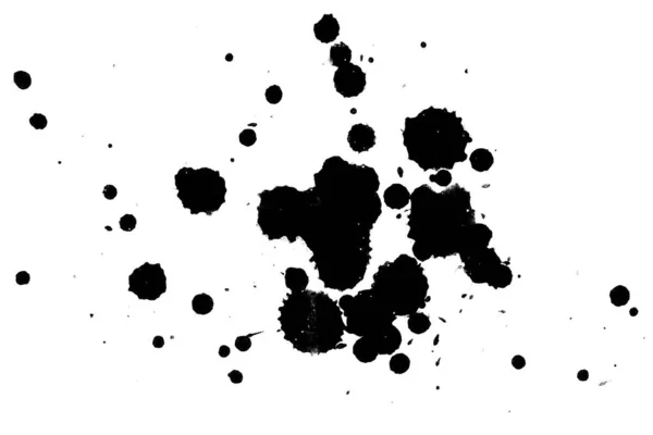 Illustration Black Ink Splashes Paint Splatters Bright Material — Stock Photo, Image