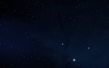 Evren yıldız ve gazla dolu. Uzak evren İllüstrasyon.  