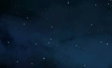 Derin uzay yıldız alanı. Evren yıldızlarla ve gazla dolu. çok uzak bir evren çizimi.  