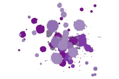 2d illüstrasyon. Renkli mürekkep sıçramaları. Parlak malzeme üzerine boya sıçramaları. 