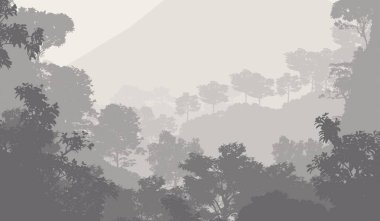 puslu orman ağaçları ile soyut doğa arka plan