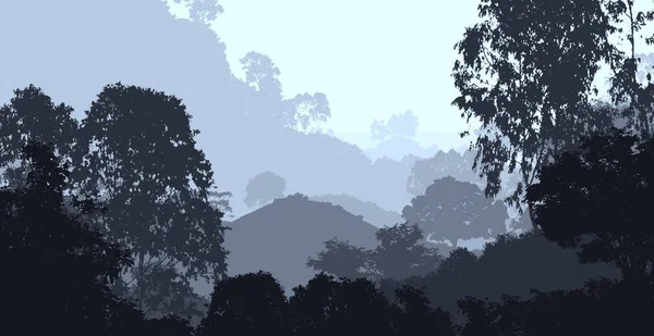 Абстрактний Фон Небезпечними Лісовими Деревами — стокове фото