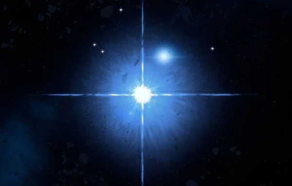 第2D条说明 浩瀚的太空明亮的恒星 各种科幻小说创作背景 空间艺术 外星太阳系 遥远的空间 现实背景深奥的宇宙 — 图库照片